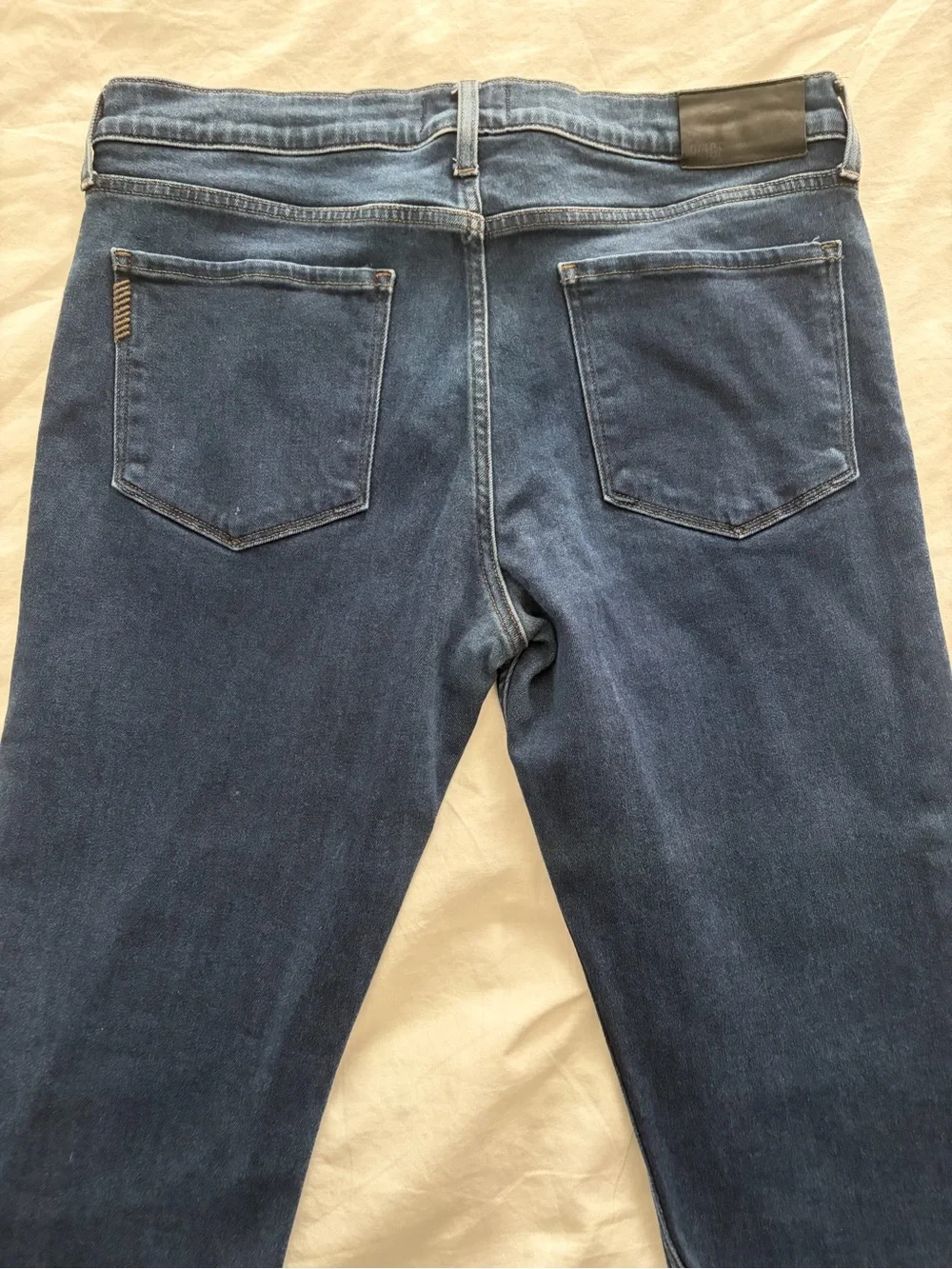 PAIGE Men's Lennox Slim Fit Straight Leg Jeans in Dark Blue Wash Waist 34